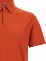 Orange Cotton Polo Shirt 3