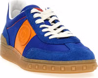 Blue Bovine Leather Low Top Sneakers 2