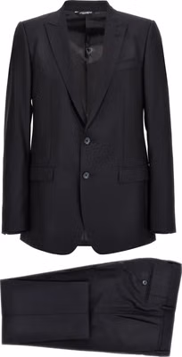 Blue Virgin Wool Two-Piece Suit