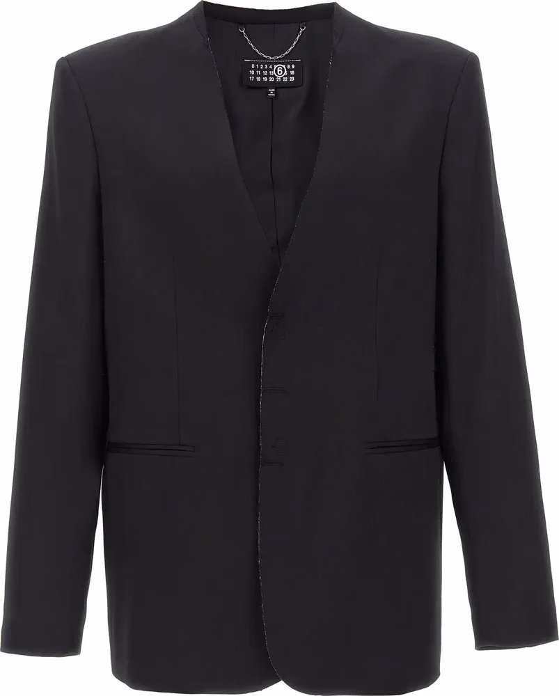 Black Polyester Blazer