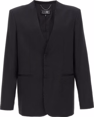 Black Polyester Blazer
