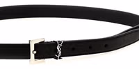 Black Leather Regular Belt 3