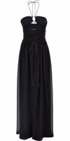 Black Silk Long Dress 1