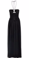 Black Silk Long Dress 2
