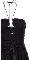 Black Silk Long Dress 3
