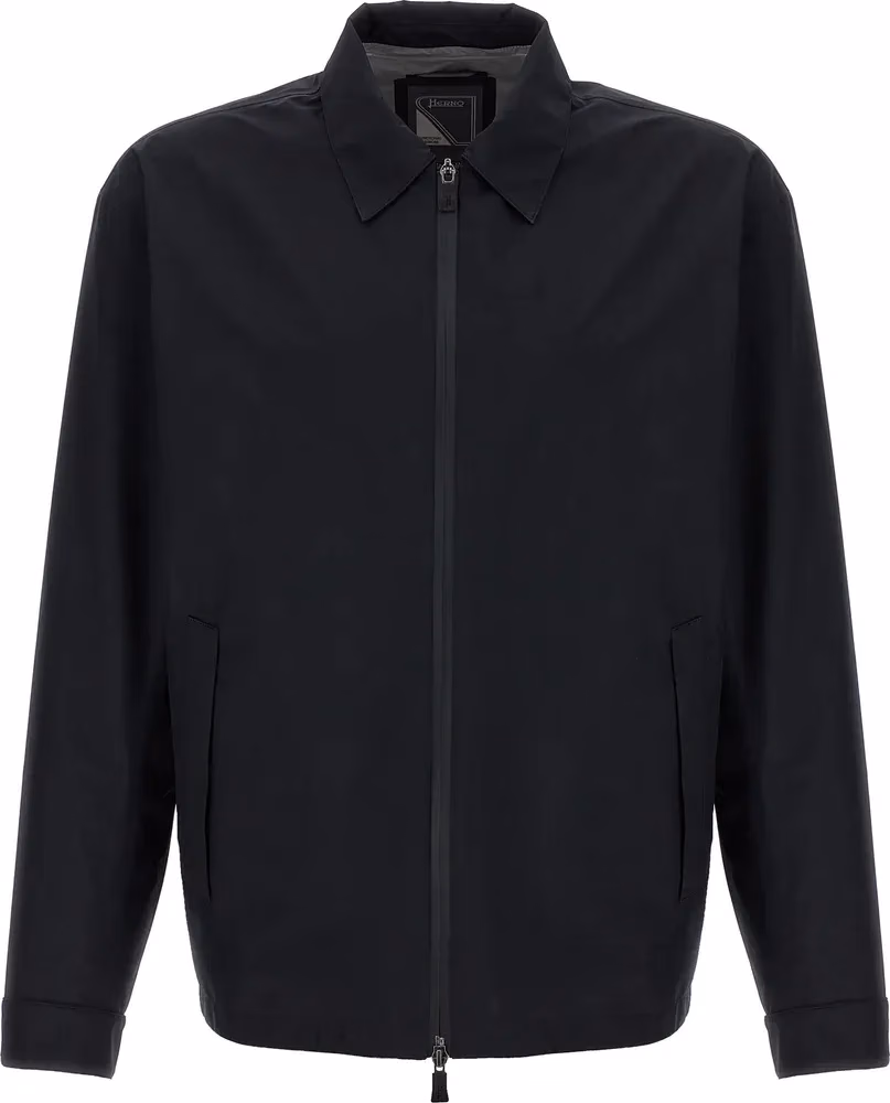 Black Polyester Shell Jacket