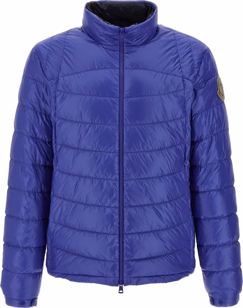 Blue Polyamide Full-Length Jacket