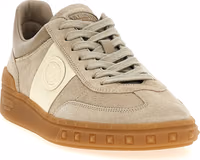 Beige Calfskin Low Top Sneakers 2