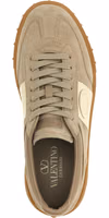 Beige Calfskin Low Top Sneakers 4