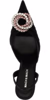 Black Polyamide Mid Heel Pumps 4