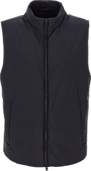 Black Polyamide Sleeveless Jacket