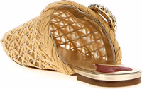 Beige Raffia Mules 3