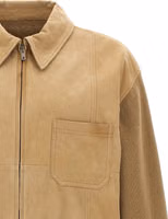 Beige Cowhide Leather Jacket 3