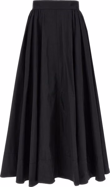 Black Polyester Mini Skirt