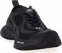 Black Polyester Athletic Sneakers 2