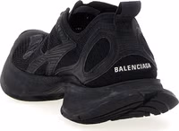 Black Polyester Athletic Sneakers 3