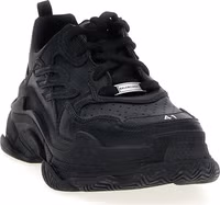 Black Polyethylene Athletic Sneakers 2