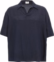 Blue Silk Polo Shirt 1