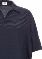 Blue Silk Polo Shirt 3