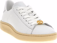 White Calfskin Low Top Sneakers 2