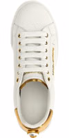Gold Calfskin Low Top Sneakers 4