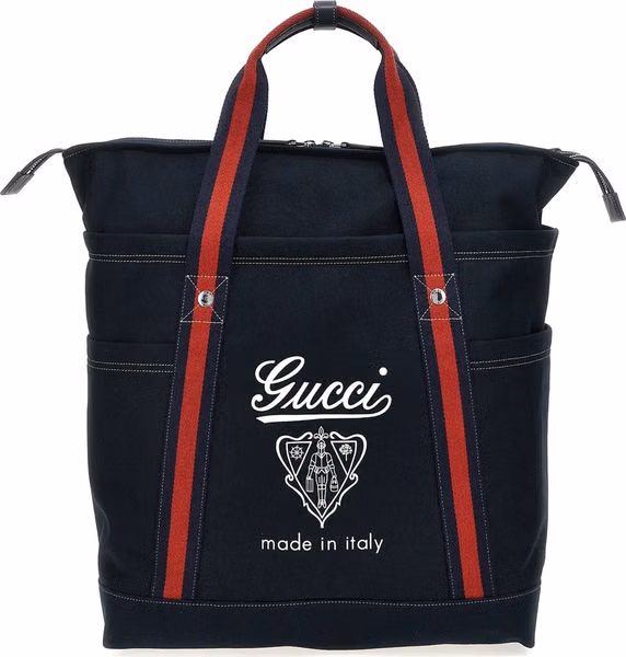 Blue Cotton Tote Bag