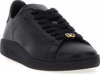 Black Calfskin Low Top Sneakers 2