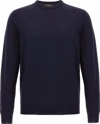Blue Virgin Wool Cardigan