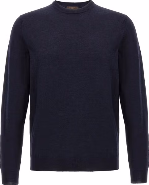 Blue Virgin Wool Cardigan