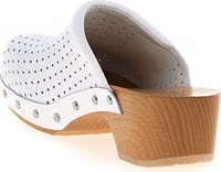 White Calfskin Clogs 3