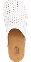 White Calfskin Clogs 4