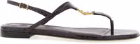 Purple Elastane Flat Sandals 1