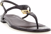 Purple Elastane Flat Sandals 2