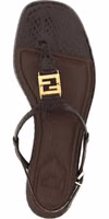 Purple Elastane Flat Sandals 4