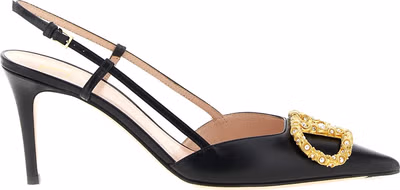 Black Calfskin High Heel Pumps