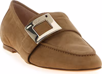 Beige Goatskin Slip-On Loafers 2