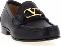 Black Buffalo Leather Slip-On Loafers 2