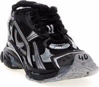 Black Polyethylene Athletic Sneakers 2