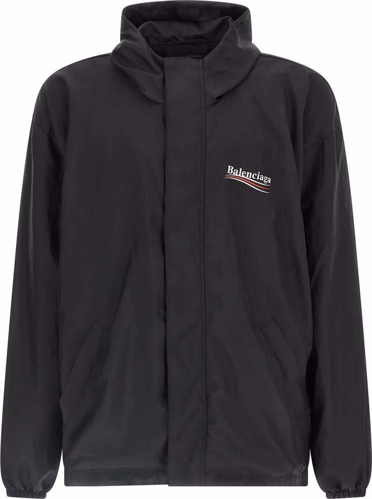 Black Polyester Shell Jacket