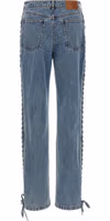 Blue Cotton Straight-Leg Jeans 2