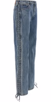 Blue Cotton Straight-Leg Jeans 3