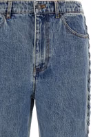Blue Cotton Straight-Leg Jeans 4