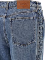 Blue Cotton Straight-Leg Jeans 5