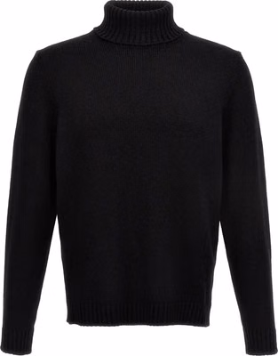 Black Virgin Wool Cardigan
