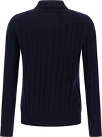 Blue Virgin Wool Polo Shirt 2