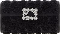 Black Viscose Clutch Bag 1