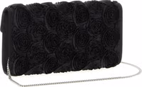 Black Viscose Clutch Bag 2