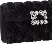 Black Viscose Clutch Bag 3