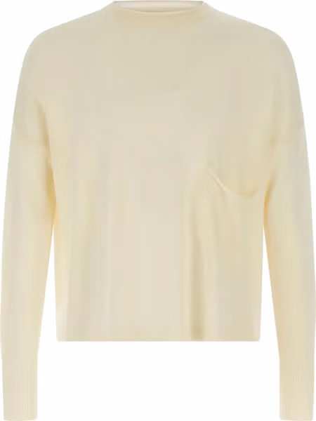 White Virgin Wool Cardigan