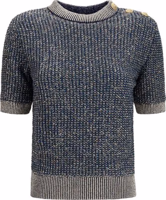 Blue Polyamide Sweater